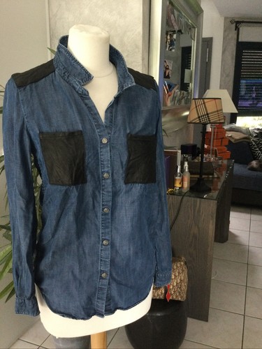 Chemise jean cuir the - en,