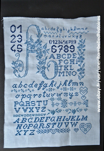 Broderie abécédaire points - broderie,