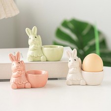 Coquetier lapin en céramique