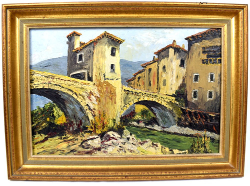 Peinture huile sur panneau - huile,