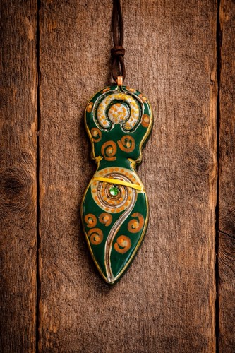 Pendentif style céramique - pendentif,