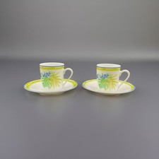 2 Tasses À Café/Moka Porcelaine De Paris Décor Patio Limoges Bon État