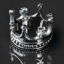 Bague en Acier Inox Couronne