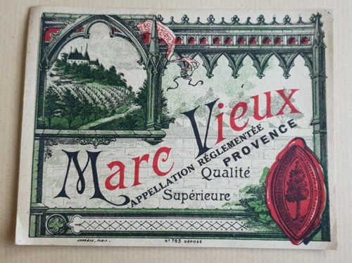 Etiquette marc vieux - vieux, qualité