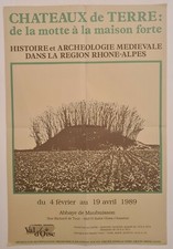 Chateaux de terre : de la motte à la maison forte 1989 Affiche Originale	
