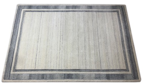 Beige gris tapis laine - beige,