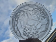 Ancien Vasque Lustre Art Déco Pâte De Verre Ros modèle hortensia