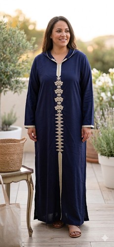 Djellaba femme bleu - , marine