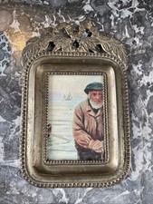 Petit Cadre Métal Repoussé Cuivre Napoléon III 