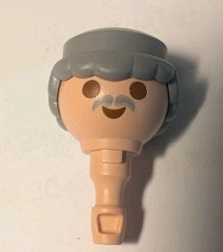 Playmobil tête moustache - tête,