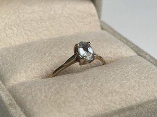 Bague Or Aigue Marine ANTIQUE Gold Aqua Marine  Ring Anillo Anello