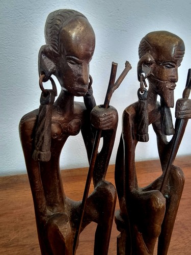 Paire statues africaines - ,