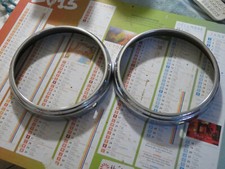 Lot 2 enjoliveur cerclage portière phare chrome entourage Simca 1100 TI TS GTI