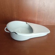 Ancien Bassin De Lit En Tôle Émaillée, Urinoir Vintage En Fer, Pot De Chambre