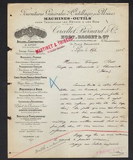 LYON 69; OUTILLAGE MACHINES-OUTILS "HUOT & BASSET / MARTINET & THIBAUD" en 1906