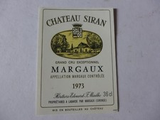 étiquette VIN CHÂTEAU SIRAN