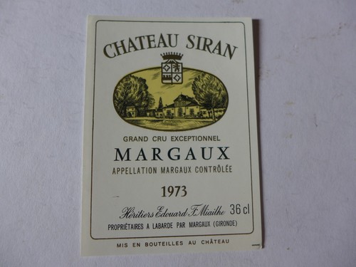 étiquette vin château - étiquette, siran