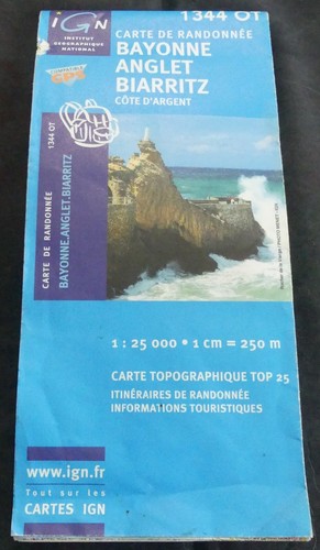 Carte ign 1344 bayonne - –,