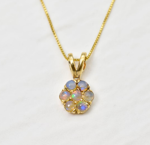 Collier pendentif opale feu - collier, de