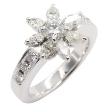 BIJOUX Bague Diamant Or Blanc 18KWG Occasion Femme Taille US 5,5