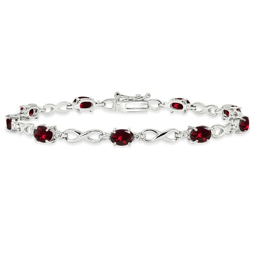 Ovale synthétique rubis - synthétique,