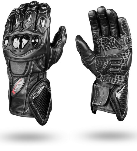 Gants moto cuir - en, de