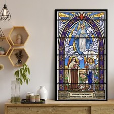Sainte Jeanne D Arc, Therese, Vierge Marie, Art Mural, Tableau Vitrail, Bible