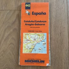 Carte routière MICHELIN 443 ❤️ ESPAGNE Nord Est Baléares - 1993 - French Map