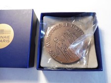 MEDAILLE BRONZE HERGE/TINTIN  MDP    NEUVE SOUS BLISTER ET COFFRET !!