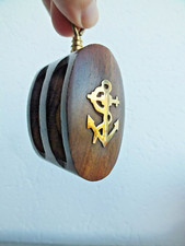 Poulie marine double bois et