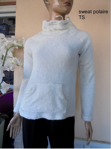 Sweat polaire blanc bsk tout - sweat,