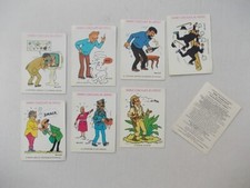 HERGE TINTIN 7 autocollants VACHE QUI RIT 1976 Lombard Haddock Dupond Picaros !