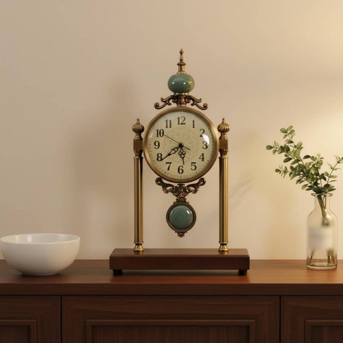 Horloge vintage bois - horloge, en