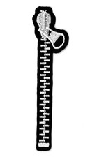 Écusson patche zip fermeture éclair patch décoratif vêtements thermocollant 