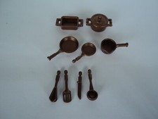 PLAYMOBIL vintage city lot vaisselle cuivre cuisine traditionnelle belle époque