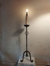 lampadaire fer forgé (wrought Iron)Vintage Brutaliste 1950.