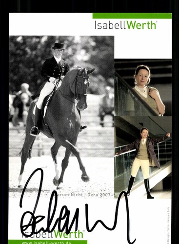 Isabell werth autograph card - werth,