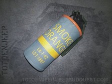 REPRO INERTE grenade M18  FUMIGENE ORANGE . jeep willys us ENGINEERS ww2