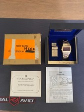 MONTRE WATCH HOMME LED ROUGE HAMILTON QUED IX GOLD VINTAGE ANNEES 70 COMPLET