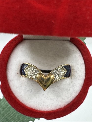 Bague vintage fantaisie cœur
