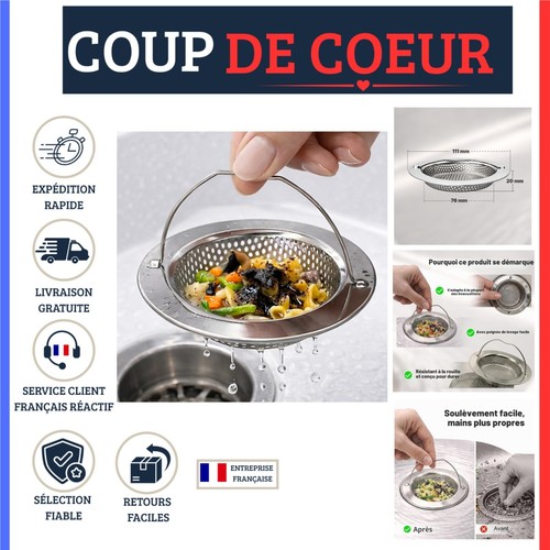 Filtre crépine évier cuisine