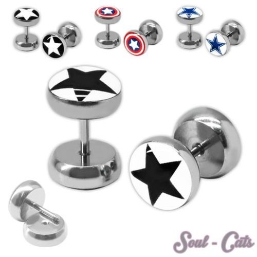 Paire faux plugs avec - de,