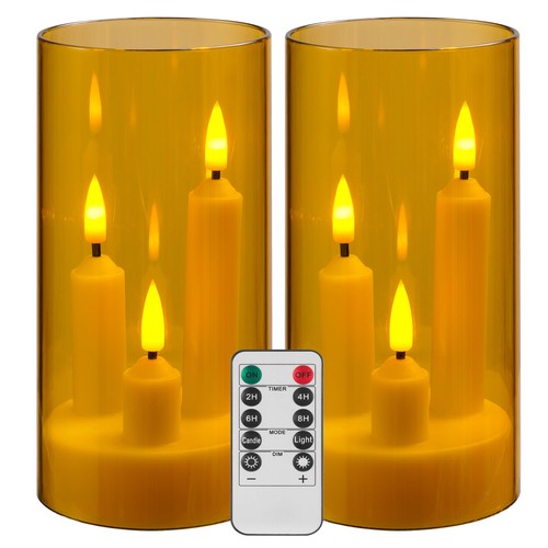 Bougies led sans flamme or - bougies,