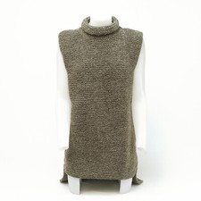 Pull Robe en Laine Braun Court sans Manches Robe ( S,M,L ) Népal Cadeau