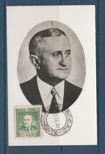 Etc carte maximum  Brésil  Président  Dutra    1949