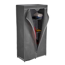 Penderie en Tissu Tringle à vêtements et 6 Compartiments 170x90x45 cm Armoire...