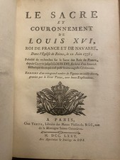 Le sacre et couronnement de Louis XVI. 48 gravures. EO 1775