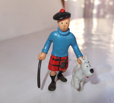 Plastoy tintin Herge 1994.2 Figurines: Tintin et Milou. Tintin en kilt