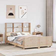 Cadre de Lit sans Matelas Adulte Sommier à Lattes Chambre Bois Pin Massif vidaXL