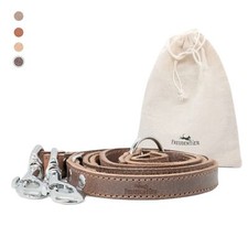 Laisse pour chien de 2 m en cuir certifié - Laisse réglable - Fabriquée à la ...